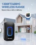 Превью Plug-in Wireless Doorbell with RGB Lighting and 1300 Feet Range, TECKNET