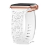 8-shaped Buckle Rose Embossed Silicone Watch Band, Kalebol