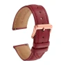 Leather Watch Strap, Smooth, Quick Release, for Smart Watches, Red and Pink, GOALMART