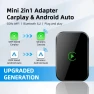 Mini 2-in-1 Wired Wireless Carplay Android Auto Adapter — Car Infotainment System, icreative