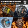 Превью Military Smart Watch with LED Flashlight and UV Light — Smart Watch, LaNikar