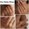 Превью Thin Stackable Rings for Women, MILACOLATO