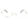 Rimless Rectangle Gold Eyeglasses, SmartBuy Collection