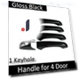 Glossy Black Smart Door Handle Cover — Car Door Entry Guard