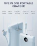 Превью Portable Charger with Built-in Cables and AC Wall Plug — Power Bank, VRURC