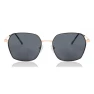 Full Rim Geometric Rose Gold Black Fashion Unisex Sunglasses, SmartBuy Collection