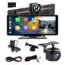10.26-inch 4G IPS Touch Screen GPS Navigation Carplay Android AUTO Dual Lens Dash Cam Rearview Mirror — Dashboard Installation Kits, 888 Auto Parts Town