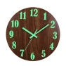 12-inch Glowing Wooden Wall Clock — Clocks, Rainbow Rain