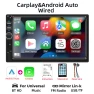 7" Carplay Android Auto 2 Din Touchscreen Car Stereo — Car Infotainment System, Auto Launcher
