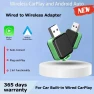 Wireless CarPlay Adapter 2-in-1 for Apple iPhone Android, Auto Launcher