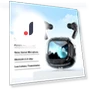 Wireless Smart Headphones with Touch Screen — In-Ear Headphones, Along Choice