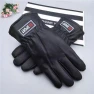 Men's Winter Black Leather Gloves with Touchscreen, Freedom Outdoors