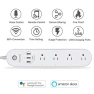 Превью Smart Power Strip with WiFi, Surge Protection, 4 Outlets, 3 USB Ports — Smart Plug, Contixo