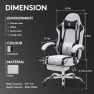 Превью Gaming Chair with Footrest, Massage Lumbar Support, and Gel Pad — Smart Chairs, Morkprism