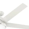 Превью Indoor Ceiling Fan With Light, Remote, 60-inch, Fresh White, Casual-style, Hunter