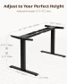 Превью Dual Motor Electric Adjustable Standing Desk Frame — Standing Desk, TopSky