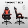Превью Gaming Chair with Footrest, Massage Lumbar Support, Height Adjustment, and 360° Swivel Seat — Smart Chairs, Shintenchi