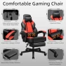 Превью Gaming Chair with Footrest, Massage Lumbar Support, Height Adjustment, and 360° Swivel Seat — Smart Chairs, Shintenchi