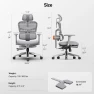 Ergonomic Chair with Adjustable Backrest, Armrest, Headrest, and Footrest - Grey — Smart Chairs, NEWTRAL