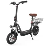 Electric Scooter with Seat, 21 Miles Long Range & 15.6 MPH Top Speed, 12" Pneumatic Tire, Dual Suspensions — Electric Scooter, iScooter