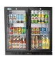 Double Door Refrigerator, Black, 7.4 Cubic Feet, KoolMore