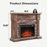 Electric Fireplace with Mantel, Aitjunz