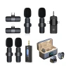 Dual Wireless Bluetooth Microphone with Mount for Mobile Live Streaming, Smarter than future