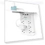 Wall Outlet Extender with Surge Protector — Multi-Outlets, mifaso