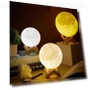 Moon Lamp with Wooden Base — Lighting, HOMEKA