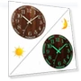 12-inch Glowing Wooden Wall Clock — Wall, Stone Home