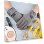Self-Heating Fleece Gloves with Half-Open Fingers and Touchscreen — Gloves, Female s