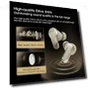 Wireless Earbuds with Color LED Display and Touch Noise Cancellation — In-Ear Headphones, Plus-size underwear Home