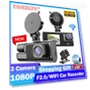 3-Channel Portable 1080P Car DVR — Rearview Cameras for Cars, Auto Accessories Home