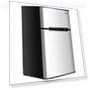 Compact Refrigerator with Freezer — Mini Fridges, COSTWAY
