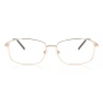 Full Rim Square Gold Fashion Unisex Eyeglasses, SmartBuy Collection