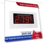 Large LED Digital Thermometer with Smart Temperature and Humidity Alert — Home Climate Control, Discount Domain