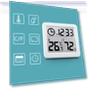 Ultra-thin Smart Home Electronic Digital Thermometer Hygrometer LCD Wall Clock — Home Climate Control, Leisure outdoor