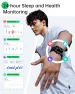 Smart Watch with Alexa, Health Monitoring, and Waterproof Design, WMK