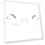 Rimless Rectangle Gold Eyeglasses — Smart Glasses, SmartBuy Collection