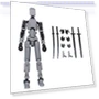 Multi-Joint Mobile Robot 3D Printed Model — Display Stands, Blackrose