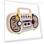 Wooden Sensory Toy with Voice Recorder, Music, and LED Lights — Infant & Early Childhood Playthings, Perseverance