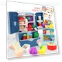 Toy Refrigerator with Double Door Touch Induction — Real-Food Appliances, Plastic Toys