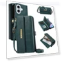 Zipper Wallet Leather Phone Cover with Shoulder Strap — Flip Cases, YIKATU
