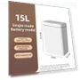 Smart Trash Can for Bathroom with Automatic Bagging — Waste Baskets, WIKHOSTAR