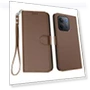 Leather Wallet Stand Case with Wrist Strap — Phone Accessories, Smartwatch 2025