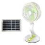 Solar-Powered Desk Fan with LED Light, Phone Needs