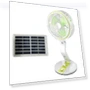 Solar-Powered LED Desk Fan with 360-Degree Rotation — Portable Cooling Solutions, Kitchenware