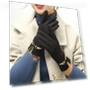 Winter Women's Warm Touchscreen Fleece Gloves with Chain — Arm Warmers, TianJinGeErLiShangMaoYouXianGongSi