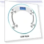 Transparent Round Digital Bathroom Scale — Weight Management Tools, Refreshing Home