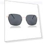 Full Rim Geometric Rose Gold Black Fashion Unisex Sunglasses — Eyewear Collection, SmartBuy Collection